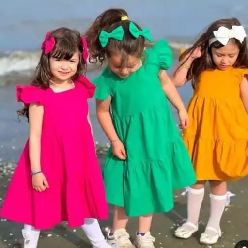 تصویر 4 از پیراهن دخترانه شیک با طرح ها و رنگ های متفاوت